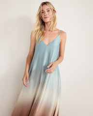 ENGINEERED OMBRE SILKY OMBRÉ MAXI DRESS | Talbots on sale