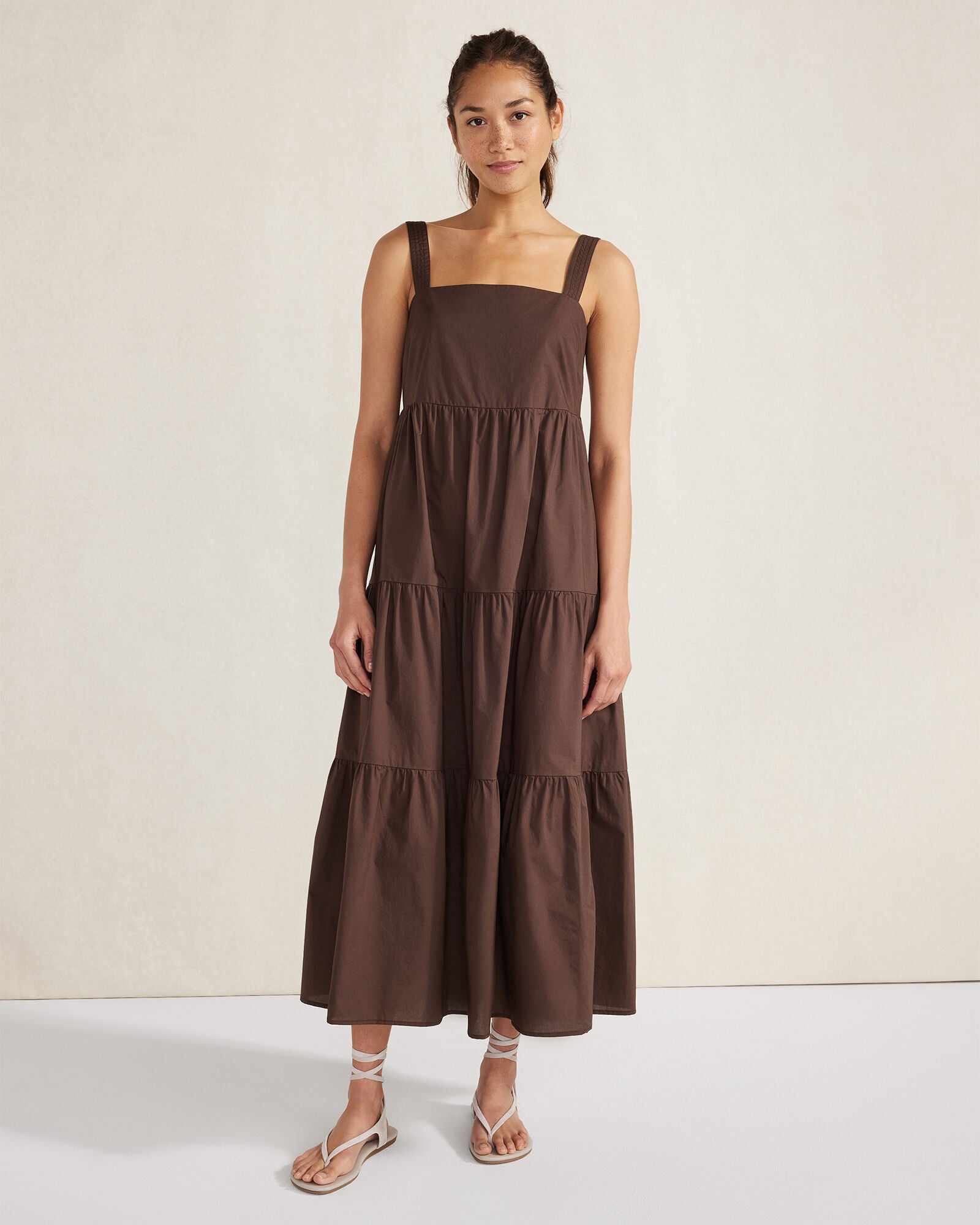 EBONY ORGANIC COTTON POPLIN MIDI DRESS | Talbots online