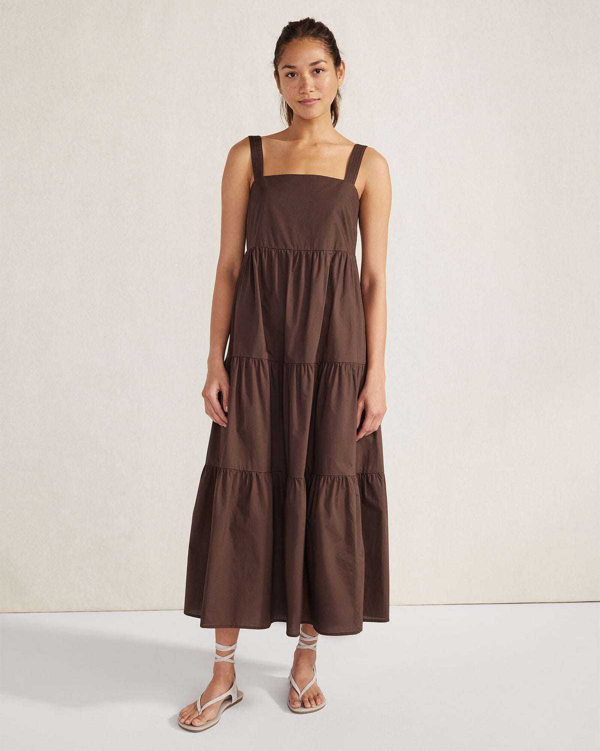 EBONY ORGANIC COTTON POPLIN MIDI DRESS | Talbots online
