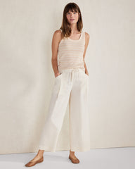 SANDBAR MULTI|CASCADE MULTI ORGANIC COTTON STRIPE SCOOP NECK TANK | Talbots sale