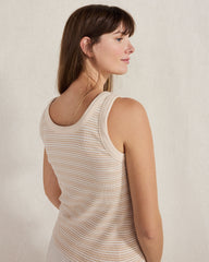 SANDBAR MULTI ORGANIC COTTON STRIPE SCOOP NECK TANK | Talbots US