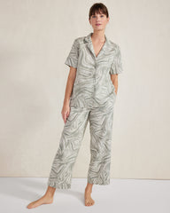 THYME MULTI ORGANIC COTTON LINEN WATERCOLOR PAJAMA PANTS | Talbots outlet