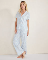 STREAM MULTI ORGANIC COTTON JERSEY MIRAGE PAJAMA SHIRT | Talbots for sale