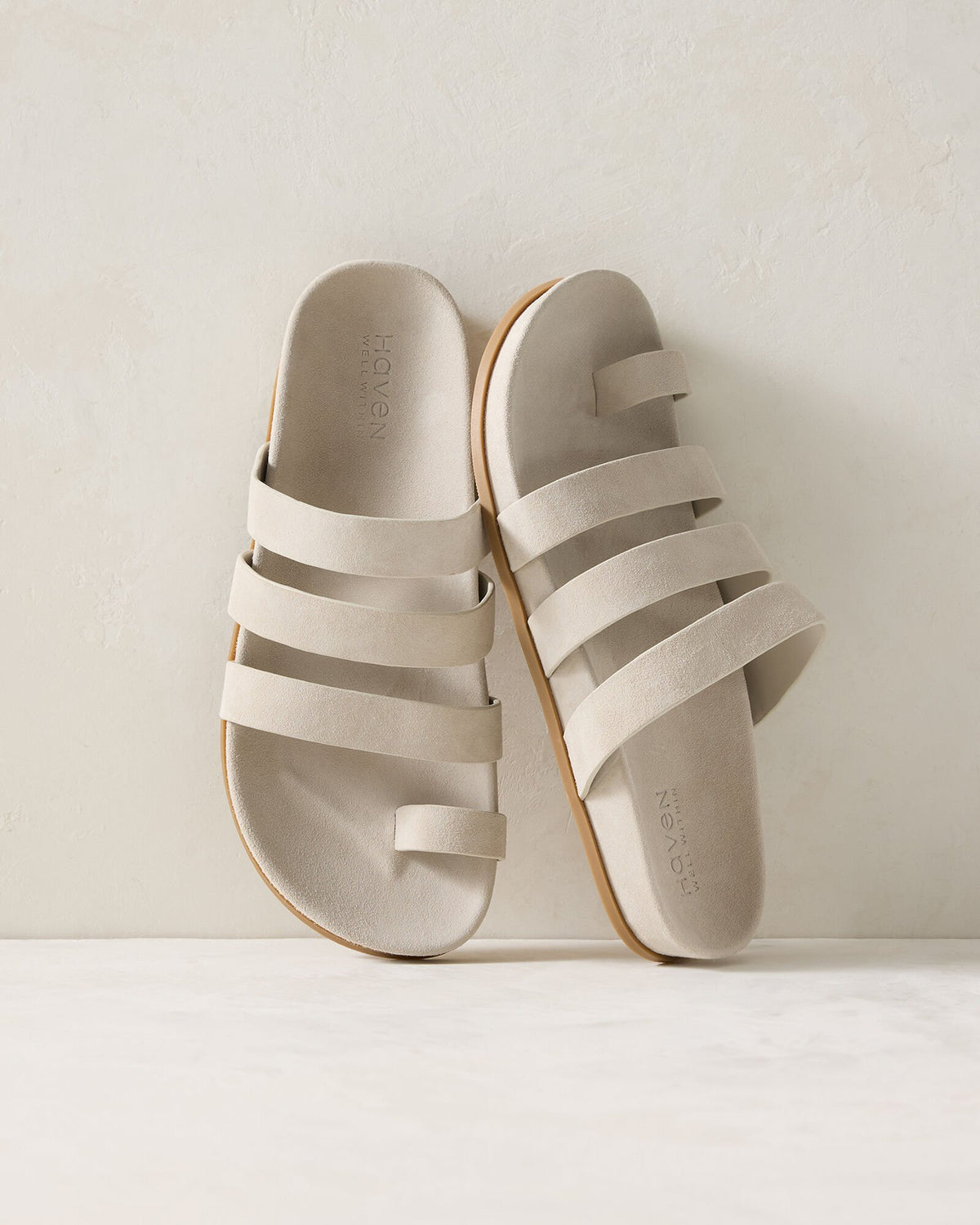 SHIITAKE SUEDE MULTI-STRAP SANDALS | Talbots near me