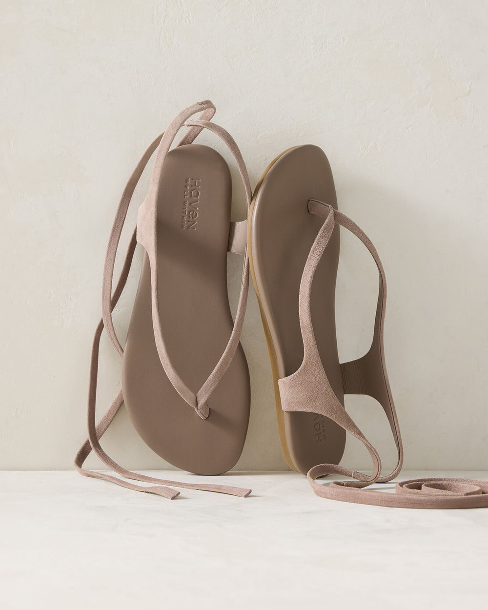MICA|SHIITAKE SUEDE WRAP-UP THONG SANDALS | Talbots outlet