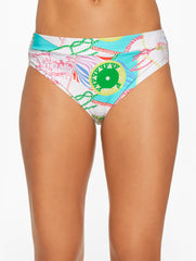 VIVID TURQUOISE MULTI AQUA CLUB HIGH WAIST SWIM BOTTOM - CÔTE D’AZUR | Talbots US