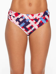RED PEPPER MULTI AQUA CLUB HIGH WAIST SWIM BOTTOM - NAUTICAL VIBES | Talbots near me