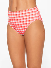 CORAL PEACH MULTI MIRACLESUIT® BASIC BRIEF - PICNIC PLAID | Talbots for sale