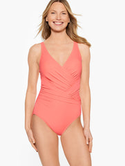 CORAL PEACH MIRACLESUIT® JILLIAN ONE-PIECE SWIMSUIT | Talbots outlet