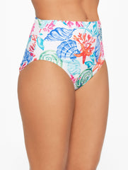 WHITE MULTI MIRACLESUIT® SWIM BRIEF - CORAL & SHELLS | Talbots online