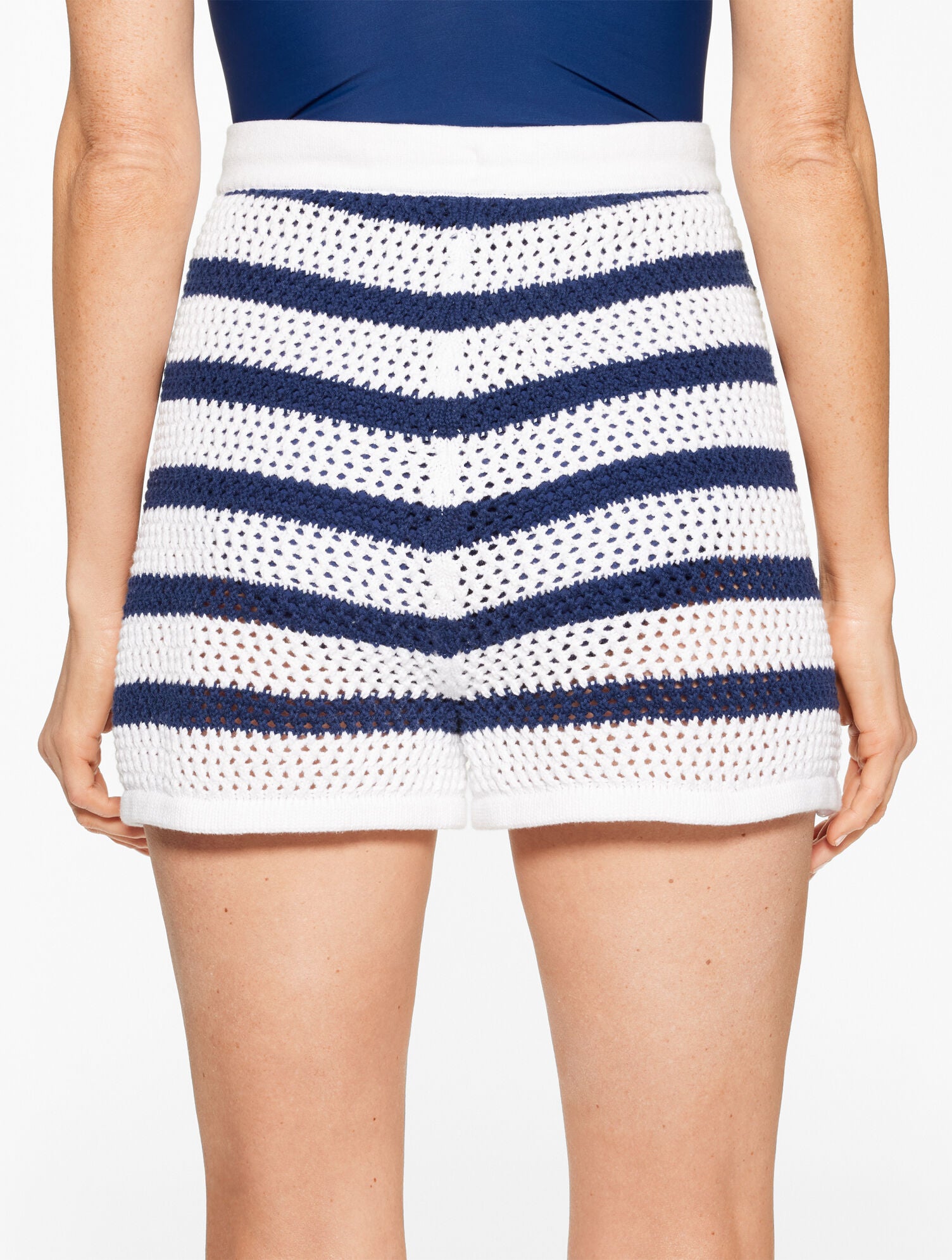 WHITE/INDIA INK AQUA CLUB OPEN-KNIT SHORT COVER-UP | Talbots near me