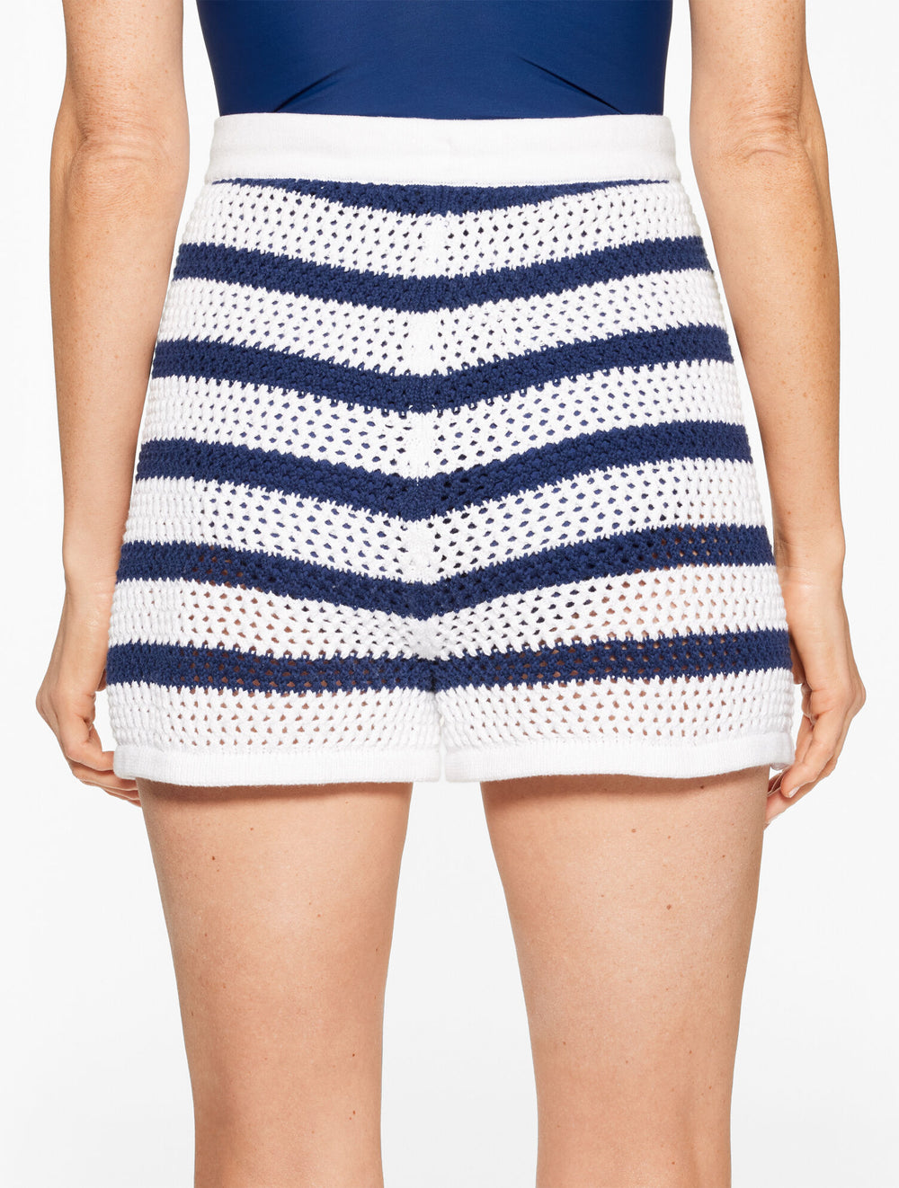 WHITE/INDIA INK AQUA CLUB OPEN-KNIT SHORT COVER-UP | Talbots near me