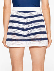 WHITE/INDIA INK AQUA CLUB OPEN-KNIT SHORT COVER-UP | Talbots near me