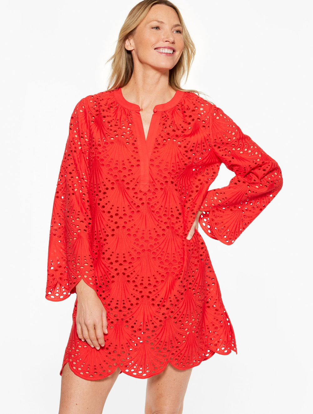 RED PEPPER AQUA CLUB EYELET DRESS COVER-UP | Talbots near me