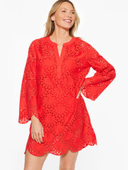 RED PEPPER AQUA CLUB EYELET DRESS COVER-UP | Talbots near me