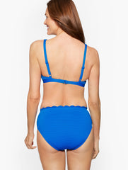 GLACIER BLUE|WHITE SUN OCEAN SAND SCALLOP BRIEF | Talbots discount