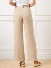 DEEP SEA BLUE|HOT CORAL|SOFT SAND|SPRING MOSS FLOWY WIDE ANKLE PANTS | Talbots discount