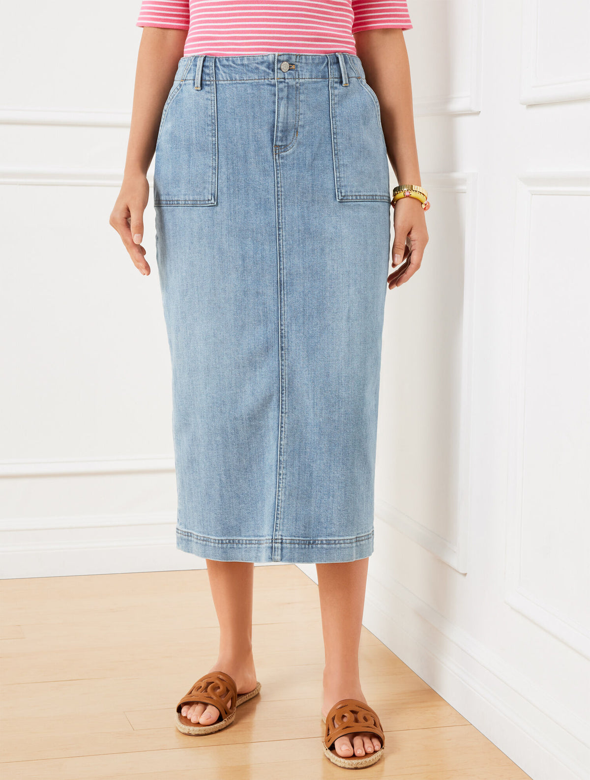 CORNELIA WASH DENIM MIDI SKIRT - CORNELIA WASH | Talbots near me