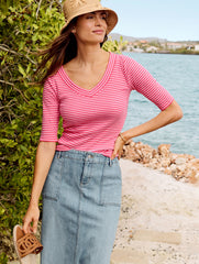 CORNELIA WASH DENIM MIDI SKIRT - CORNELIA WASH | Talbots near me