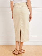 NATURAL DENIM MIDI SKIRT | Talbots for sale