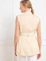 SANDSTONE TIE WAIST VEST | Talbots US