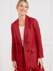 SANGRIA NO CLOSE LINEN BLAZER | Talbots online