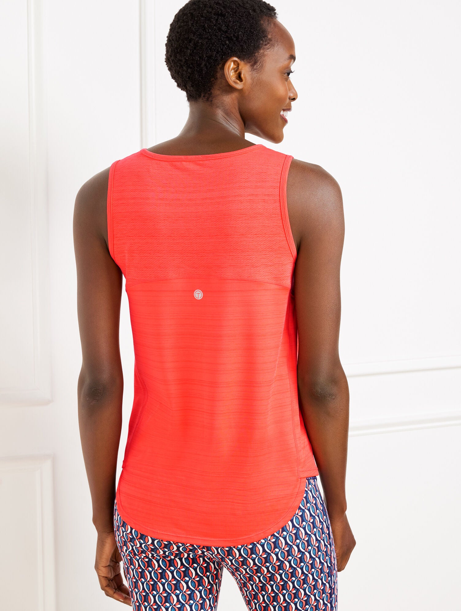 INDIGO BLUE|WHITE COOL SLUB ACTIVE TANK | Talbots US