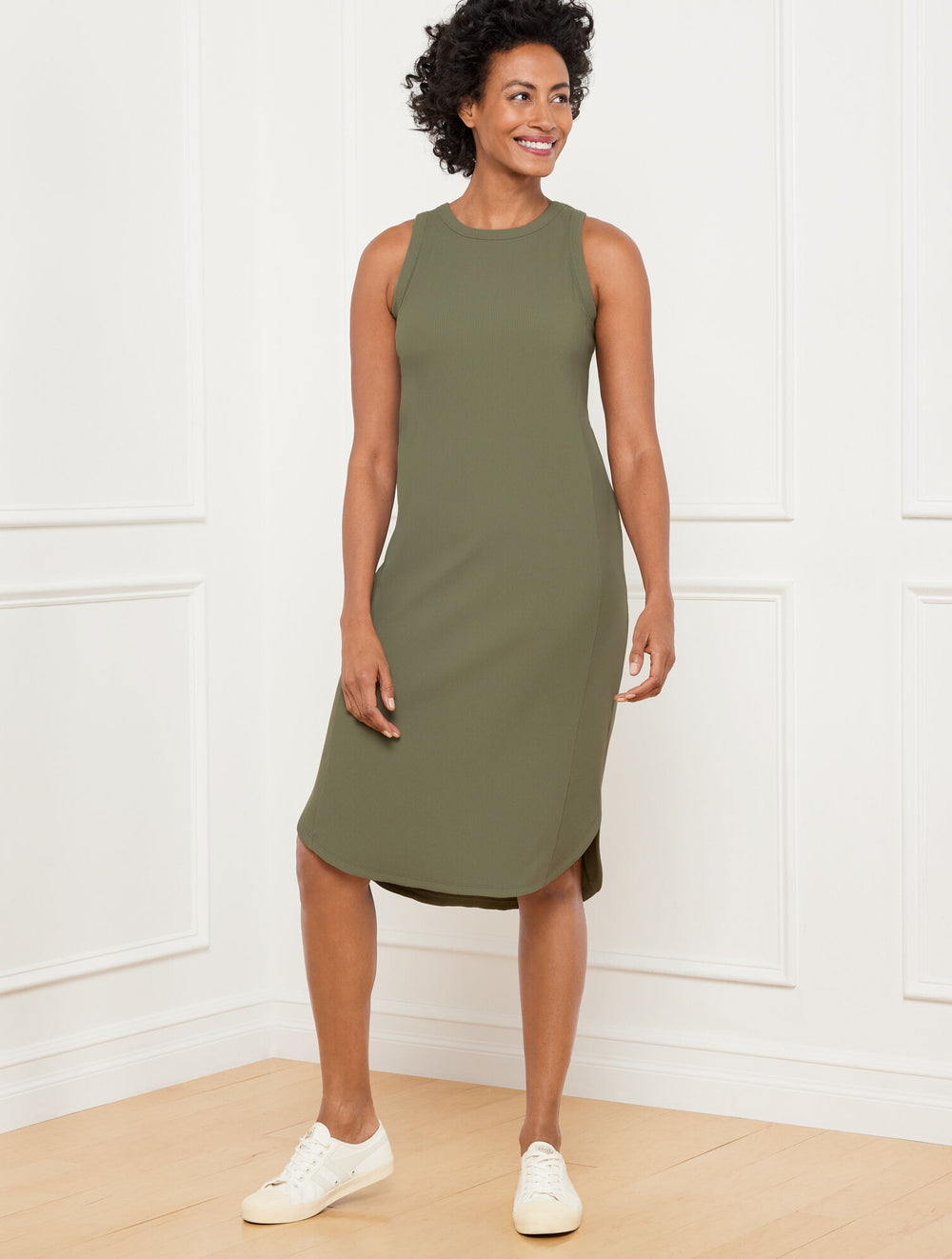 SAGEBRUSH CONTOUR STRETCH RIB TANK DRESS | Talbots near me