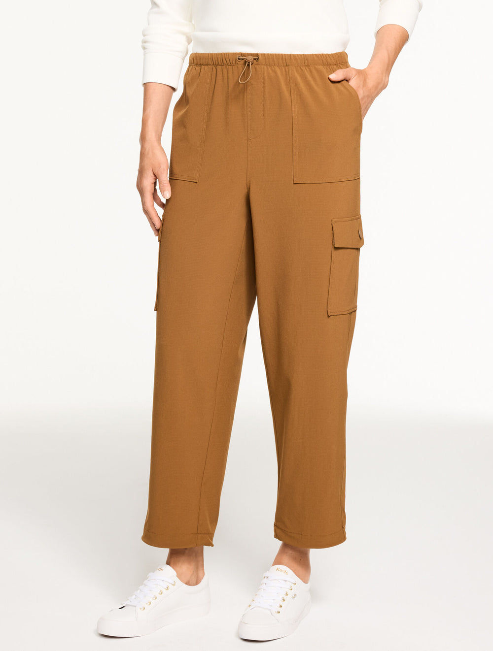 TOFFEE BROWN JOURNEY RIPSTOP TRAVEL PANTS | Talbots sale