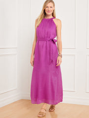 BLACK|VIOLET SUNSET HALTER MAXI DRESS | Talbots near me