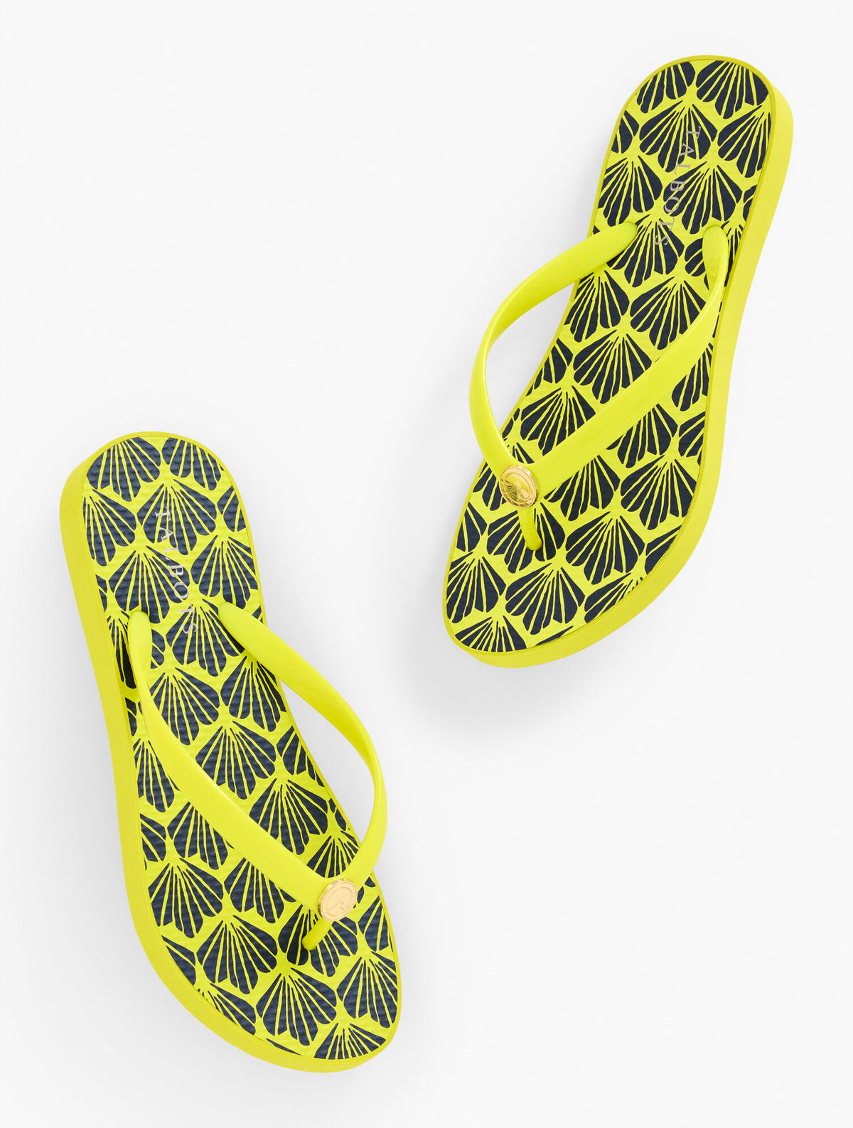 LIME CITRON/INDIGO BLUE BEA MOLDED THONG FLIP FLOPS - AQUA CLUB FIJI SHELLS | Talbots US