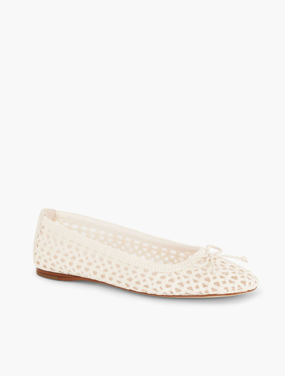BLACK|HOT CORAL|IVORY|OLIVE GROVE BLAINE SOFT SOLE LOOPY WOVEN BALLET FLATS | Talbots sale
