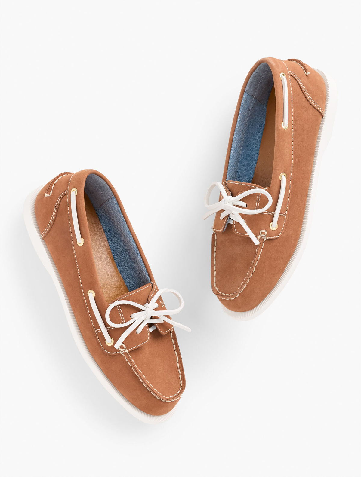HAVANA TAN FINLEY NUBUCK BOAT SHOES | Talbots near me