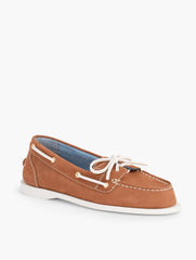 HAVANA TAN FINLEY NUBUCK BOAT SHOES | Talbots near me