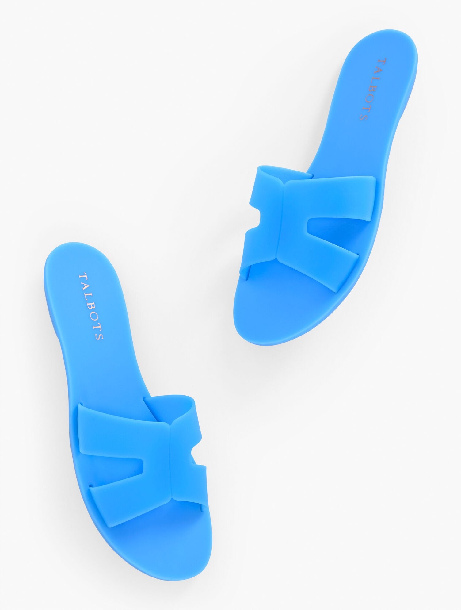 CAMELLIA ROSE|INDIGO BLUE|LAKESIDE BLUE HANNAH JELLY SLIDES | Talbots outlet