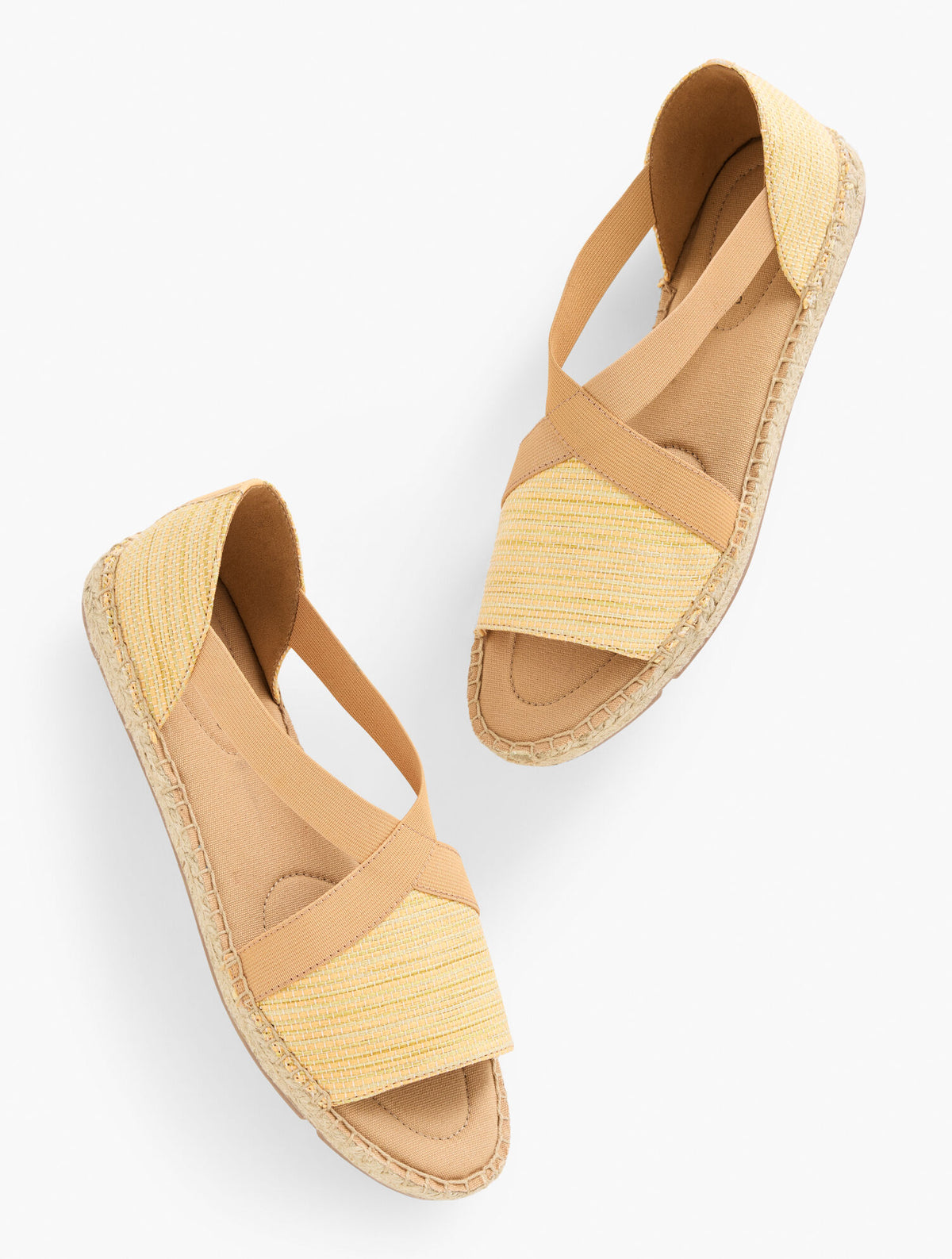 CORN SILK ILYSSA ELASTIC STRAW ESPADRILLE FLATS - CORN SILK | Talbots online