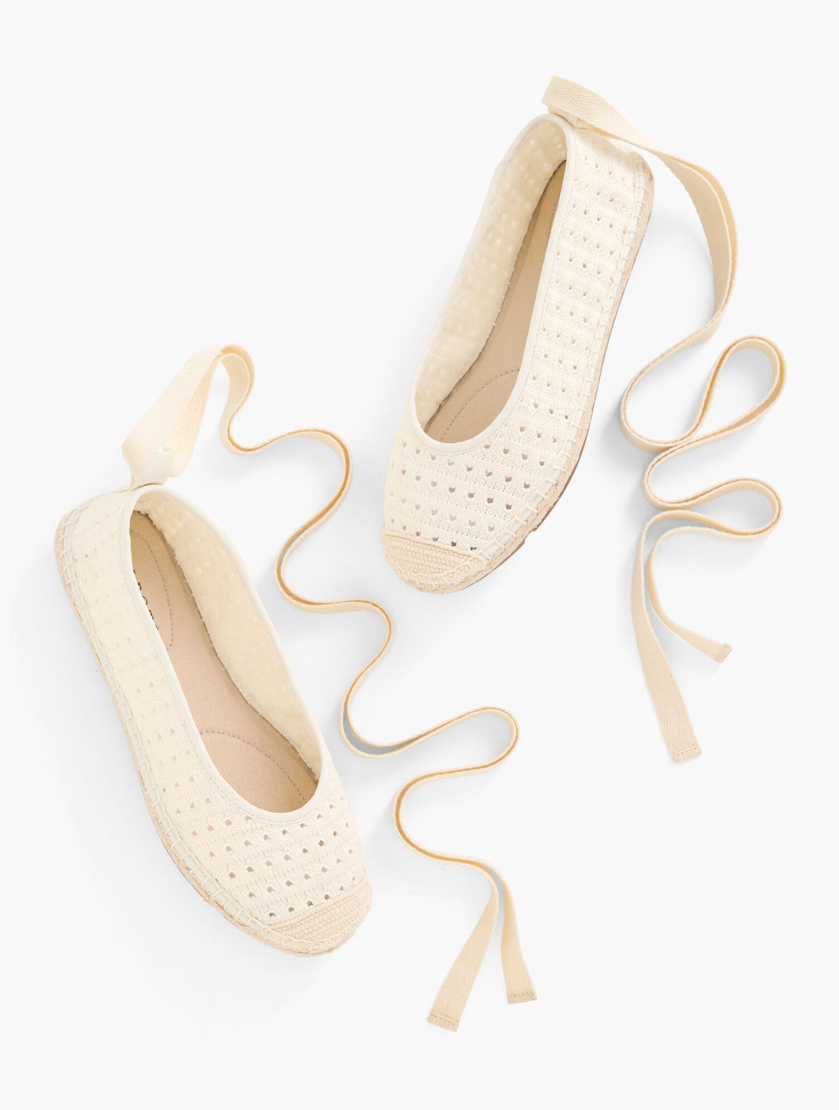 IVORY IZZY CROCHET ESPADRILLE FLATS | Talbots near me