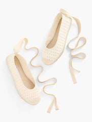 IVORY IZZY CROCHET ESPADRILLE FLATS | Talbots near me