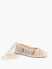 MULTI IZZY STRIPED CANVAS ESPADRILLE FLATS | Talbots discount