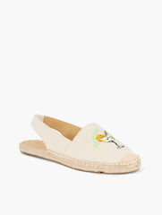 NATURAL IZZY SLINGBACK BEADED ESPADRILLE FLATS - LEMONS | Talbots sale