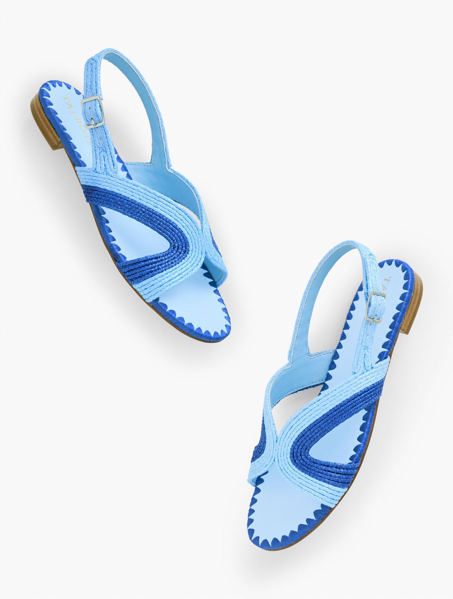 CHAMBRAY/BLUE MAJESTY|LIGHT OLIVE GROVE|NATURAL KERI CURVED RAFFIA SLIDES | Talbots US