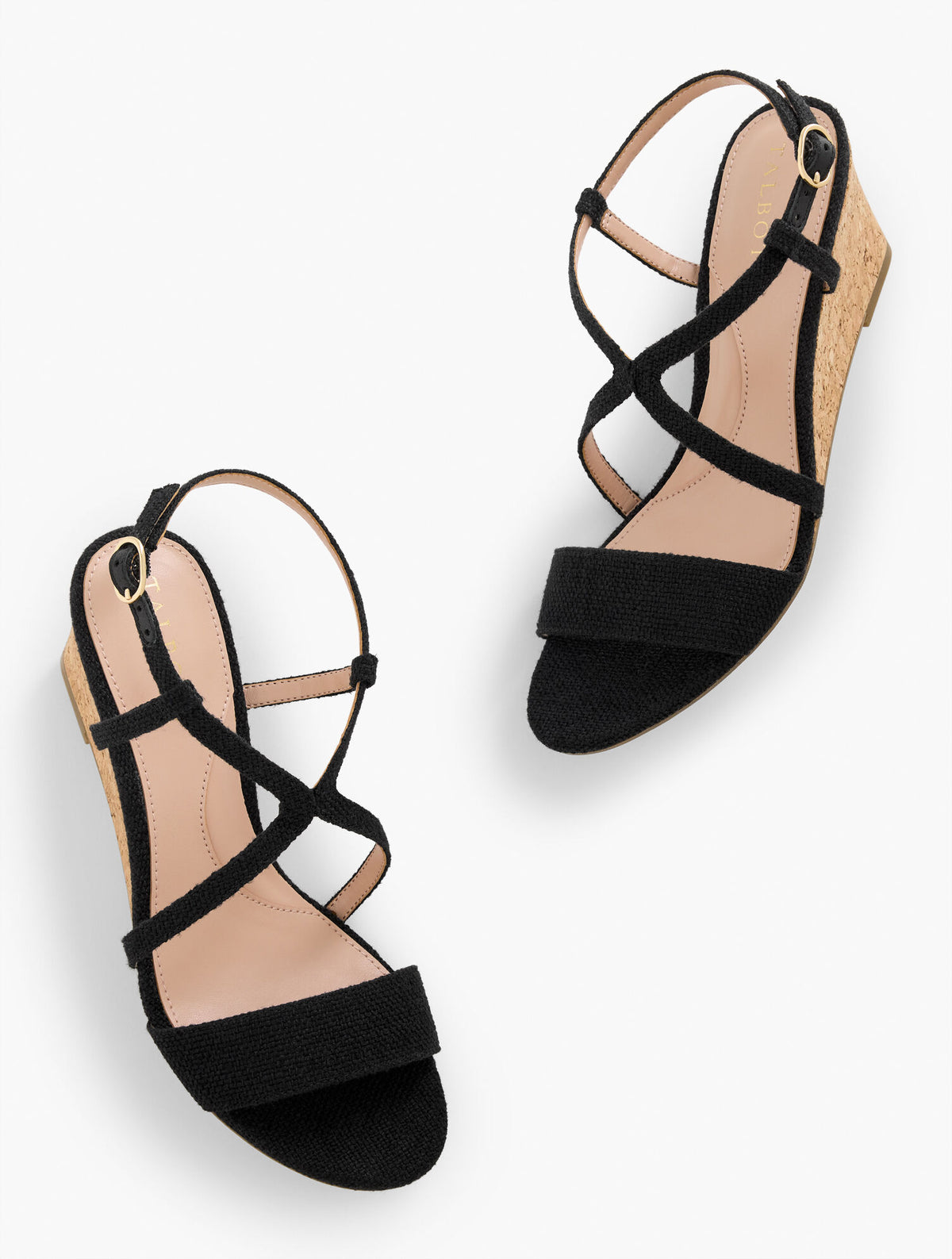 BLACK ROYCE WEDGE SANDALS | Talbots outlet