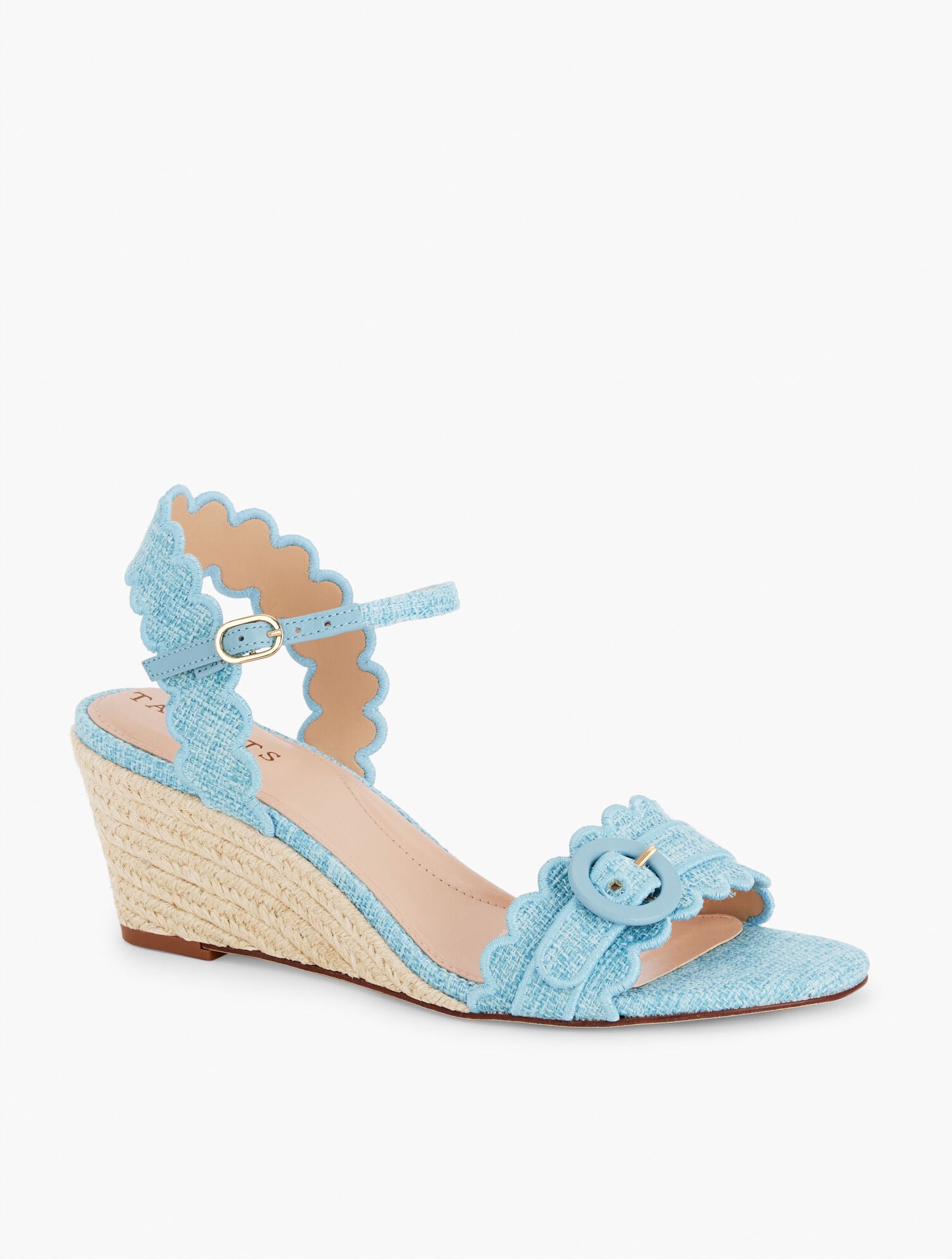 BLUEBELL ROYCE SCALLOPED WEDGE SANDALS | Talbots online
