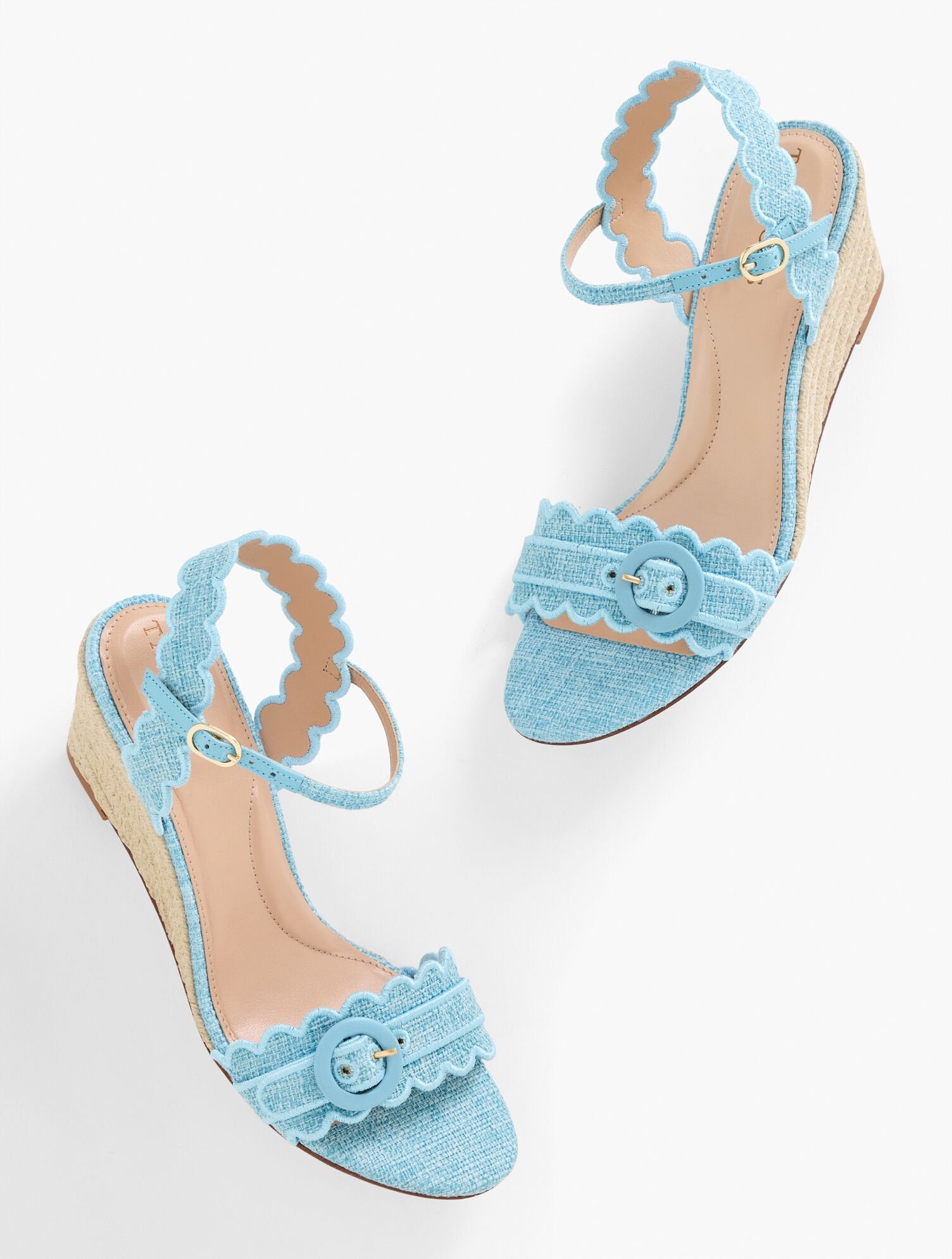 BLUEBELL ROYCE SCALLOPED WEDGE SANDALS | Talbots US