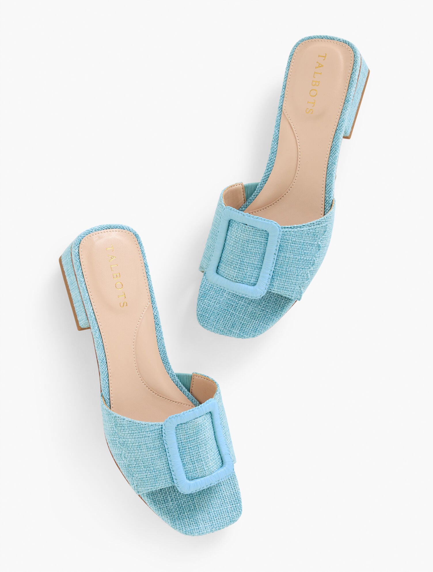 BLACK|BLUEBELL VIV BUCKLE SLIDES | Talbots for sale