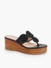 BLACK JACK ROGERS® KIMBERLY NAPPA WEDGE SANDALS | Talbots discount