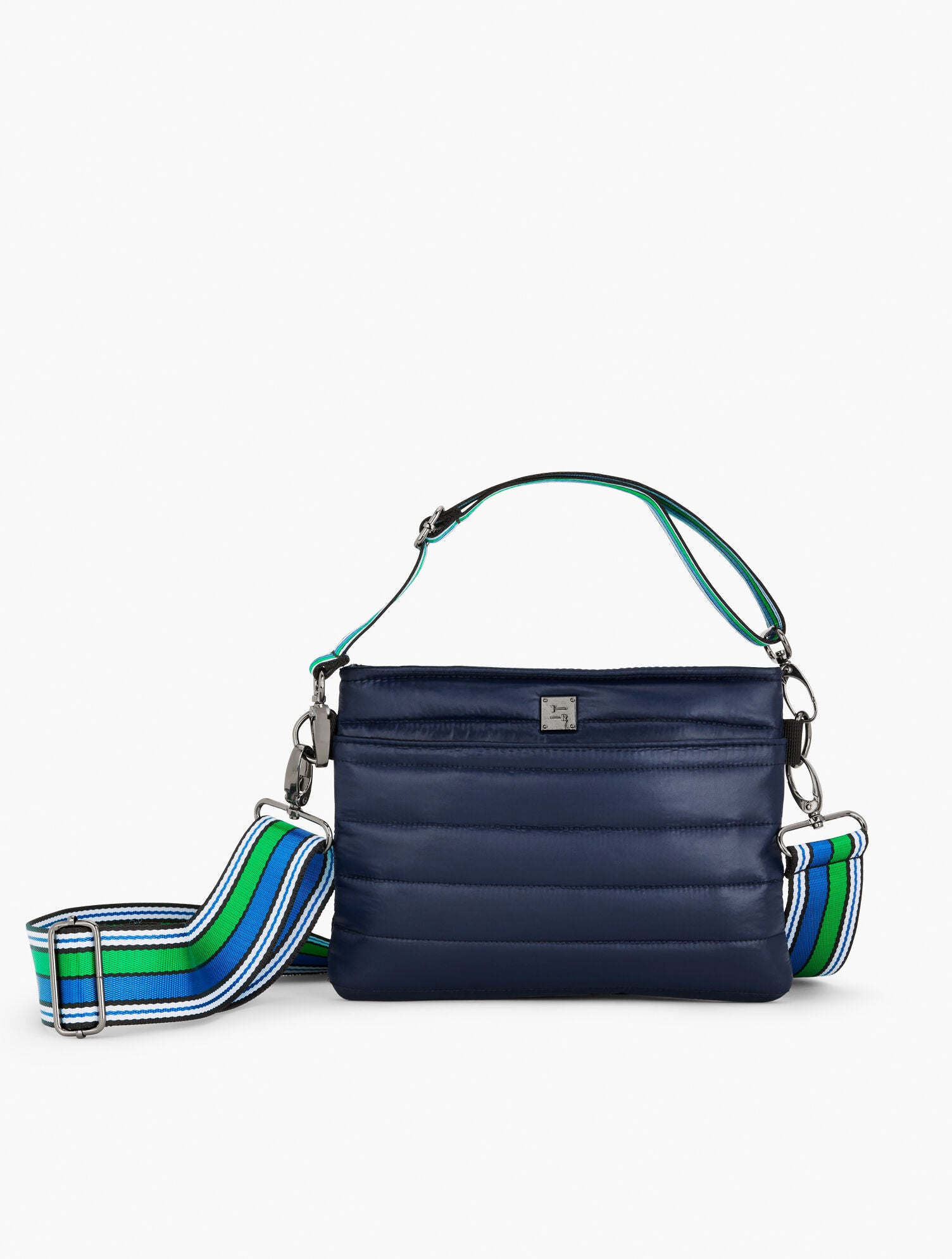 SHINY NAVY THINK ROYLN BUM BAG | Talbots on sale