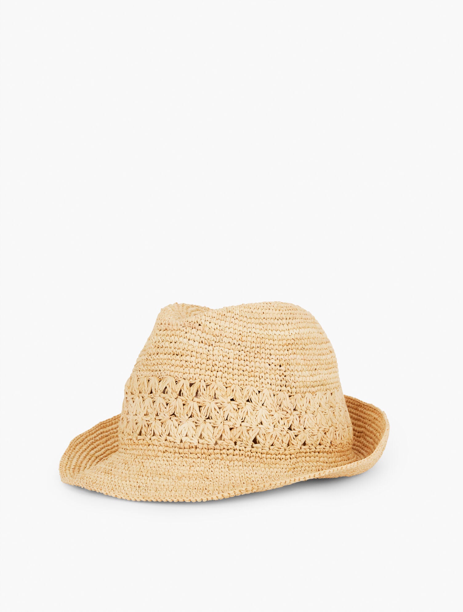 RAFFIA CROCHET FEDORA | Talbots online