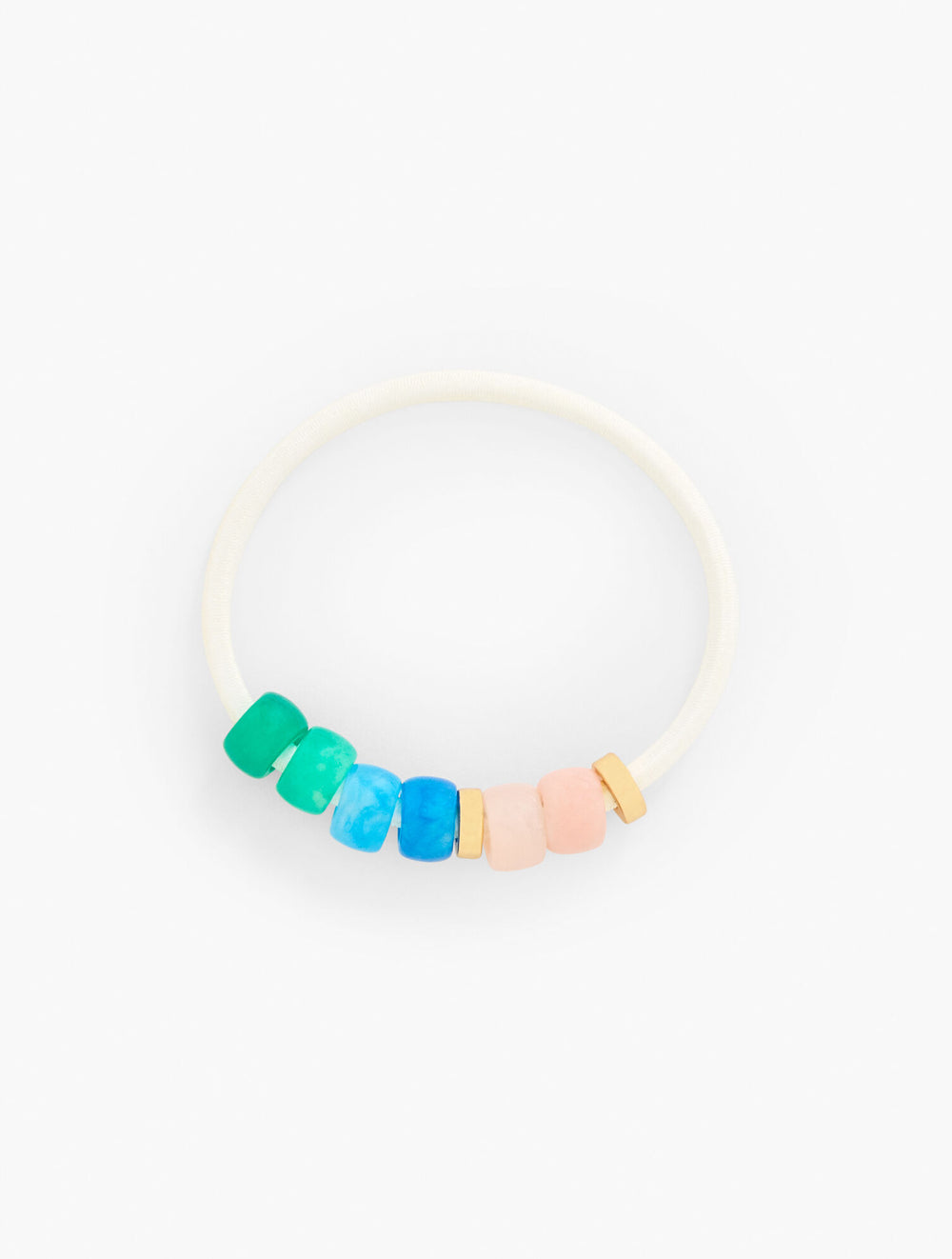 VINEYARD GREEN MULTI/GOLD BEADED HAIR TIE | Talbots discount