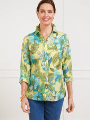 CORN SILK MULTI MODERN CLASSIC SHIRT - GORGEOUS BOTANICAL | Talbots online